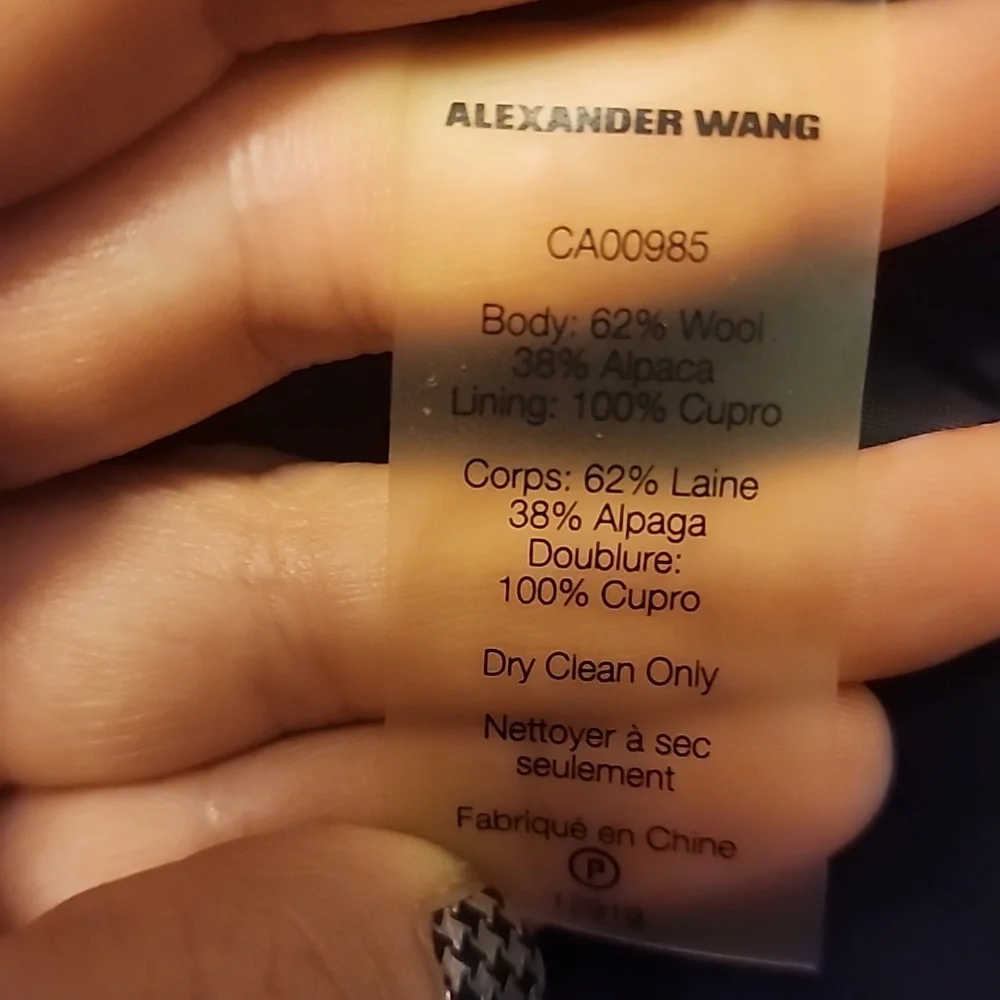 Alexander Wang Womens black skirt winter wool alpaca cupro new with tag authenti - Picture 8 of 13